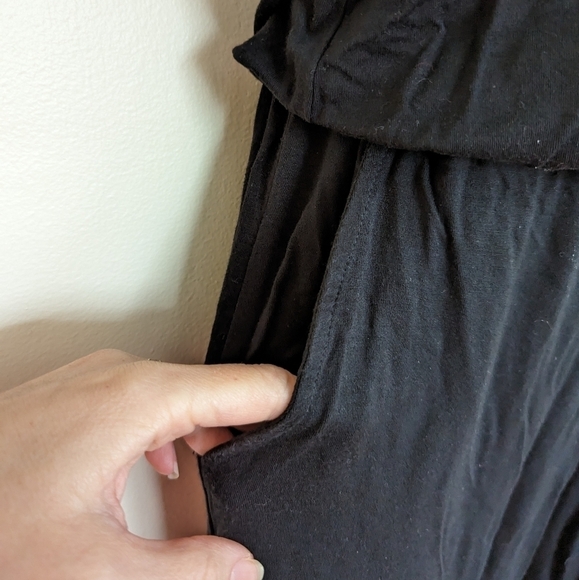 𝅺splendid slub French terry jumpsuit black xs - Picture 4 of 7